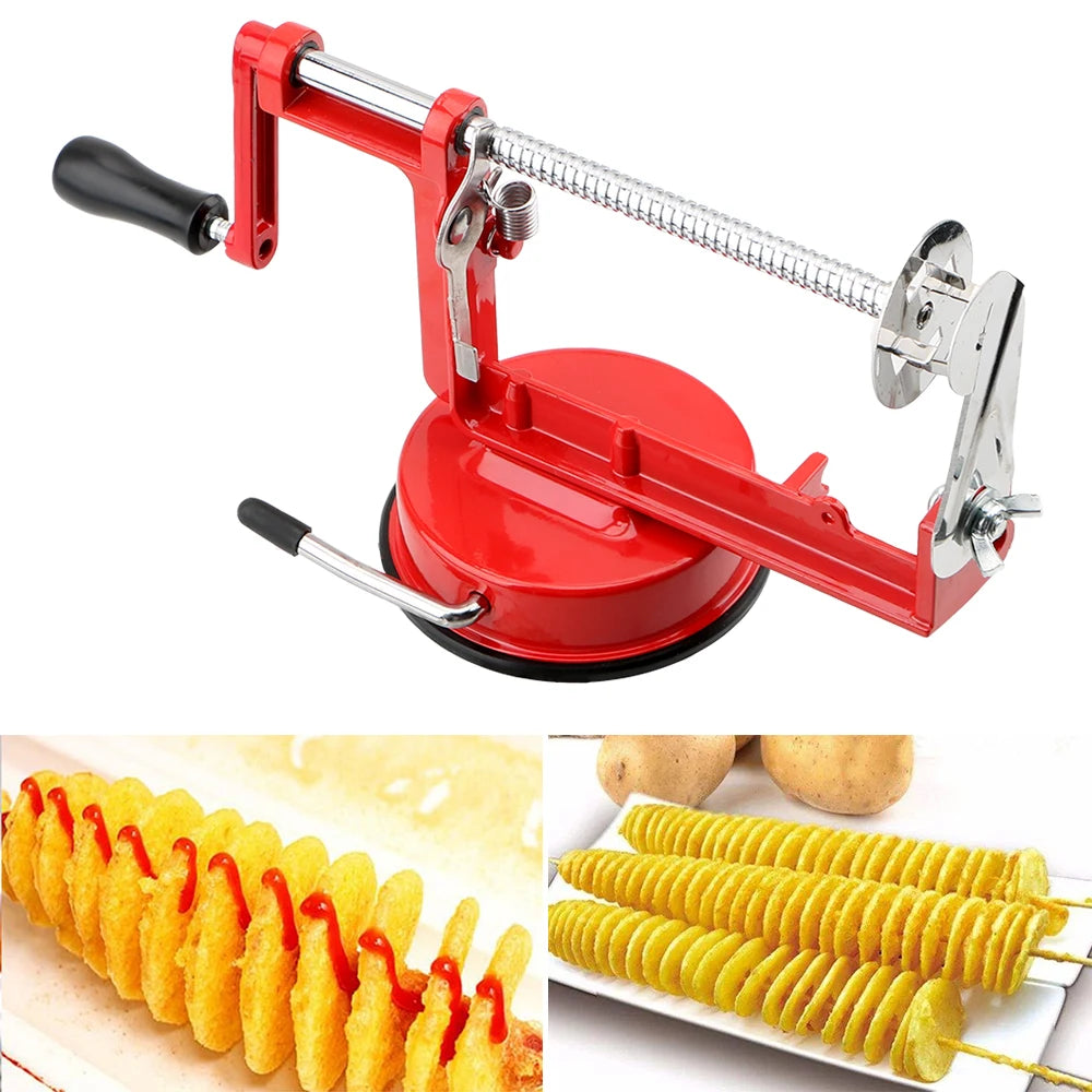 Twisted Potato Apple Slicer Vegetable Spiralizer Stainless Steel Manual Spiral French Fry Cutter Cooking Tools Imagen principal del producto