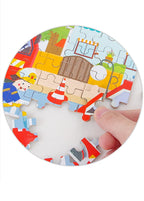 Hot New 60 Pieces Wooden Puzzle Toys for Children Cartoon Vehicle Animal Wood Jigsaw Baby Learning Educational Toy Kids Gift
