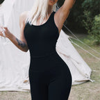 Sleeveless Sexy Fitness Jumpsuits Yoga Set With Pads Sportswear Gym Workout Clothing Athletic One Pieces Bodysuits Tracksuits