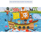 Hot New 60 Pieces Wooden Puzzle Toys for Children Cartoon Vehicle Animal Wood Jigsaw Baby Learning Educational Toy Kids Gift