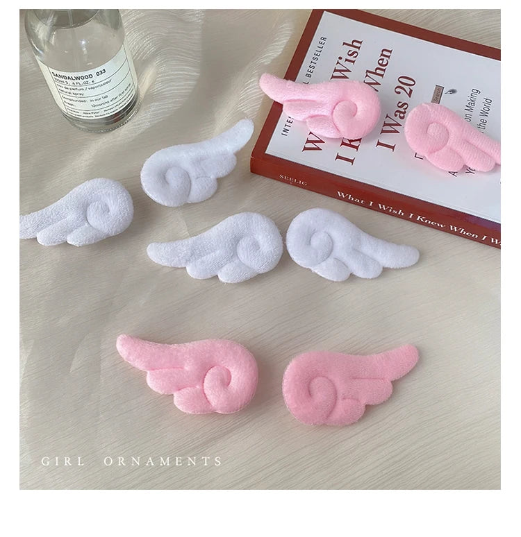 2PCS Cute Plush Children Side Hair Clips Anime Angel Cosplay Wings Hair Accessories Girls Cartoon Barrettes Headwear Hairpins