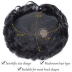 S-noilite 16x19cm 35g Men Toupee Human Hair Replacement System Hair Toppers Hairpiece 4Inch Hair Wig Men Clip In Hair Extensions