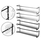 Kitchen Organizer 2 Pcs Metal Hanging Racks For Home Restaurant Wall-Mounted Seasoning Shelf Spice Jar Storage Rack Single Layer