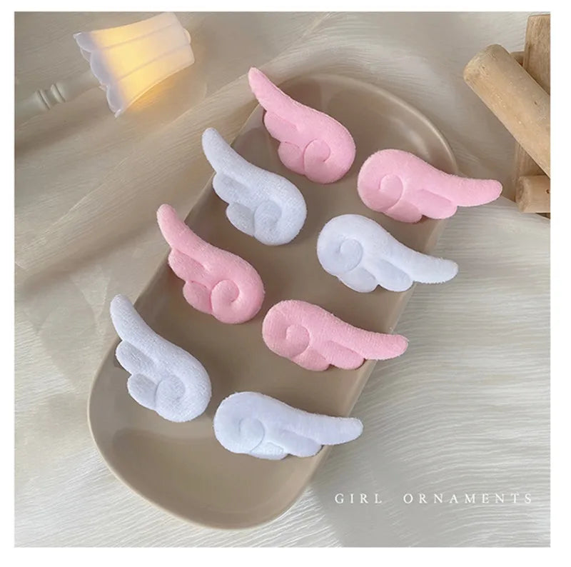 2PCS Cute Plush Children Side Hair Clips Anime Angel Cosplay Wings Hair Accessories Girls Cartoon Barrettes Headwear Hairpins