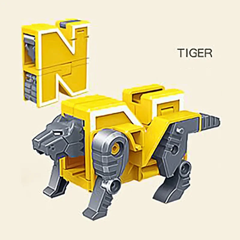 New Learning Toys 26 Letters Learnable Words Transformable  Combinable Robots Alphabet Toys For Kids Gifts Learn Play Robot Toy