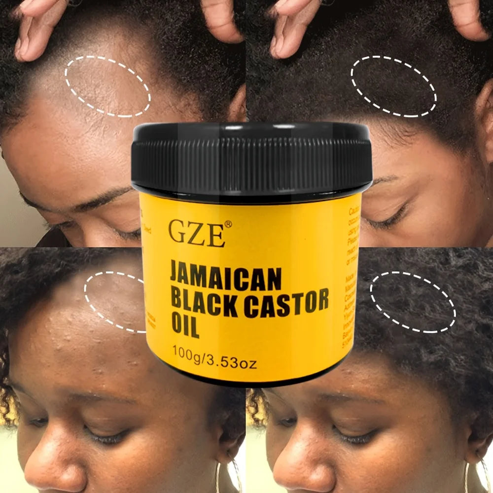 GZE JAMAICAN Black Castor Oil Pure Cold-Pressed for Hair Growth, Skin Moisturizing and Scalp Health - Promoting Thick Hair Imagen principal del producto