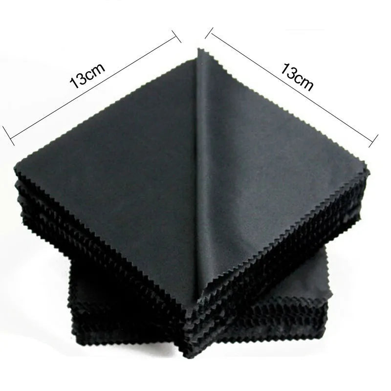1/20/100/300 pcs/lot Black Microfiber Sunglasses Eyeglasses Cleaning Cloth 13*13cm Glasses Eyewear Clean Lens Cloth 2030