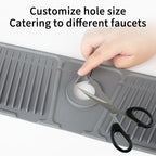 Kitchen Silicone Faucet Mat Faucet Water Catcher Mat Sink Splash Pad Countertop Protector Bathroom