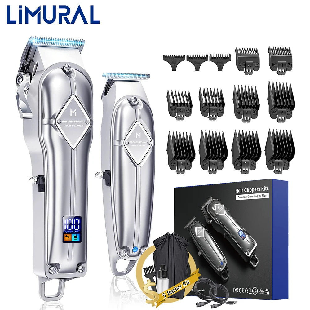 2024 Limural Home appliance Hair Clippers Professional Cordless Clippers Hair Cutting Beard Barbers Electric shaver for men Imagen principal del producto