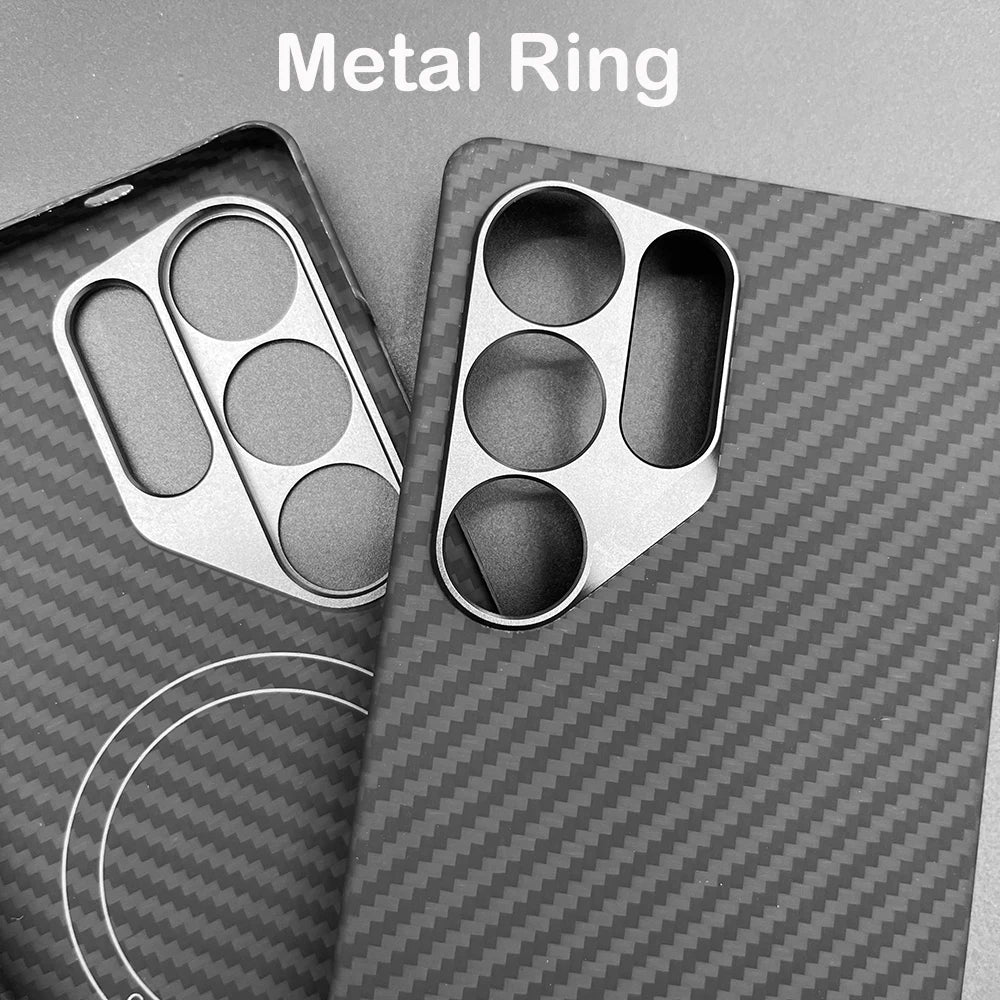 Carbon Fiber Case For Samsung Galaxy S25 Ultra/S25+/S25/S25 Edge Lens Camera Protection Aramid Fiber Cover Lightweight Slim Case