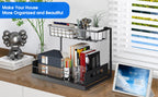 Under Sink 2 Tier Sliding Cabinet Basket Organizer Drawer Pull Out Cabinet Multi-Purpose  Sink Organizer for Bathroom Kitchen