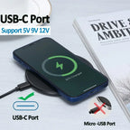 New Wireless Charger For iPhone 17 16 15 14 13 Pro Max Induction Fast Charging Pad Dock Station For Samsung S24 Xiaomi Huawei