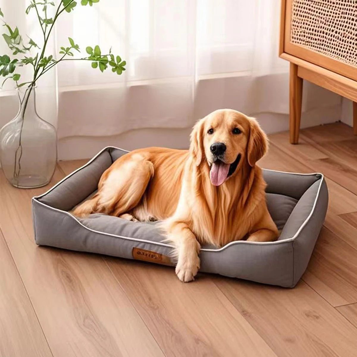 Four Season Square Dog Bed for Large Dog Mattress Bite-resistant Cat Bed Soft Thickened Dog Bed Waterproof Sofa Pet House Imagem secundária do produto