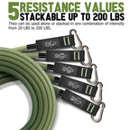 Resistance strap with handle: used for muscle training, strength building, body shaping, yoga, home fitness equipment - natural
