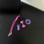 Fitness Keychain for Gym Lovers Premium Gift Sports Enthusiasts Accessories for Workout Bags Water Bottles D-shaped Buckle