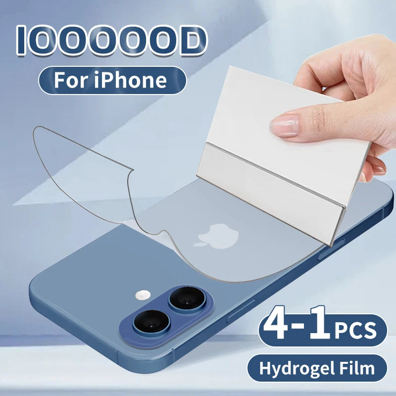 4-1Pcs Back Hydrogel Film For iPhone 17 Pro Max Soft Clear Screen Protector For iPhone 17 Air HD Phone Accessories Not-Glass Main image