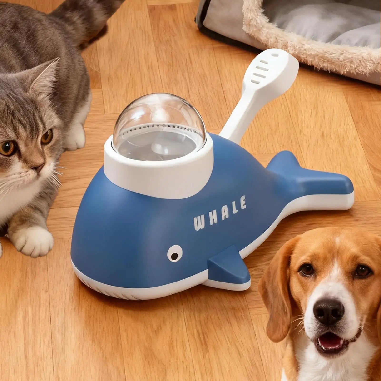 NEW Slow Feeder Dog Toy, Whale Puzzle Treat Dispenser For Mental Enrichment, Healthy Feeding & Indoor Exercise For All Dogs Imagen principal del producto