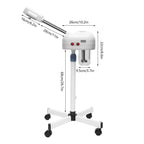 750ml Ozone Facial Steamer Height Adjustable Sprayer 360° Rotatable Movable Skin Care Equipment for Salon Beauty Spa White/Black