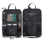 Car Seat Organizer Multifunctional Oxford Fabric Car Back Multi Pocket Storage Bag with Tablet Holder Protector for Kids