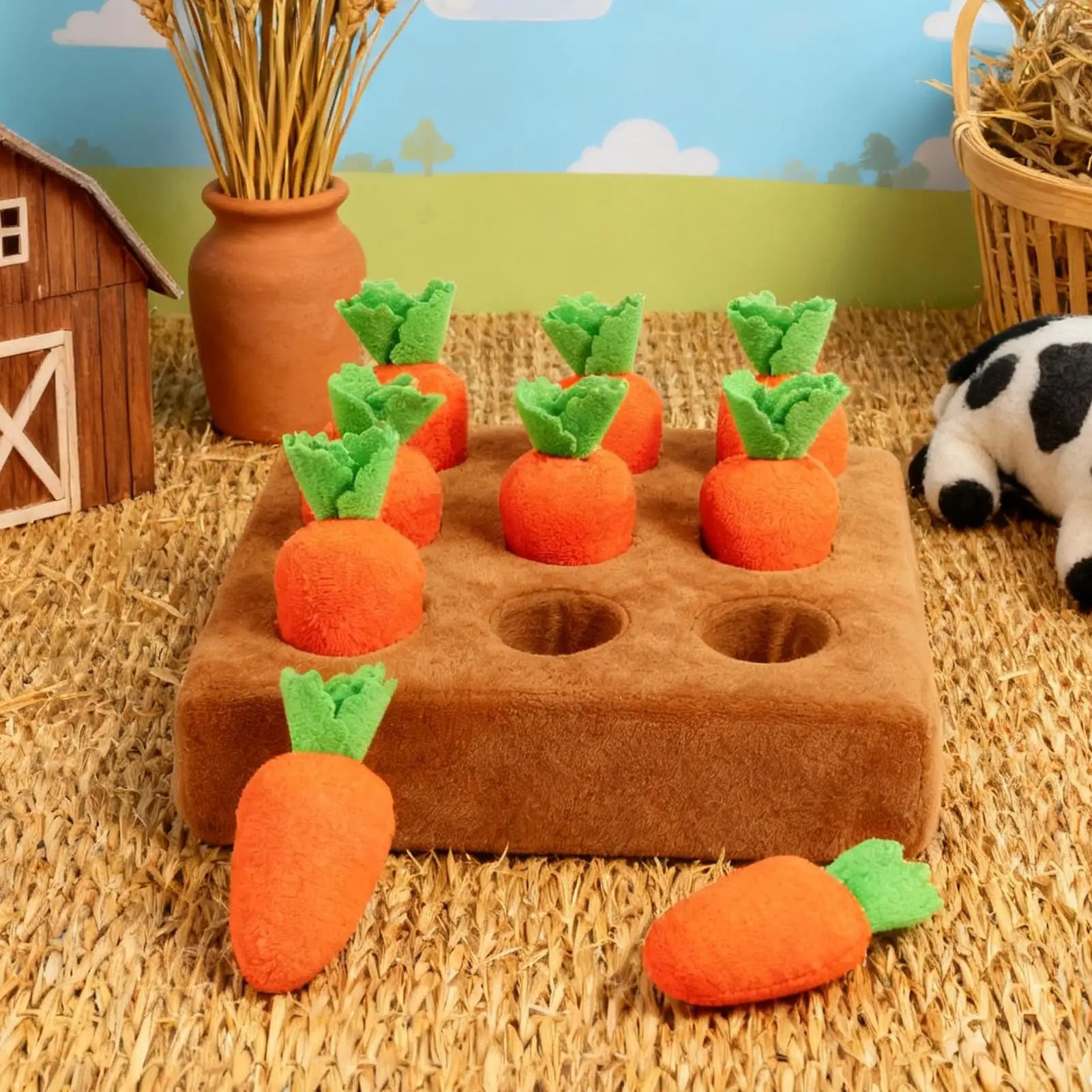 Dog Snuffle Mat Funny Interactive Enrichment Toys Carrot Puzzle Nosework Feed Games Pets Dog Activities For Boredom Relief