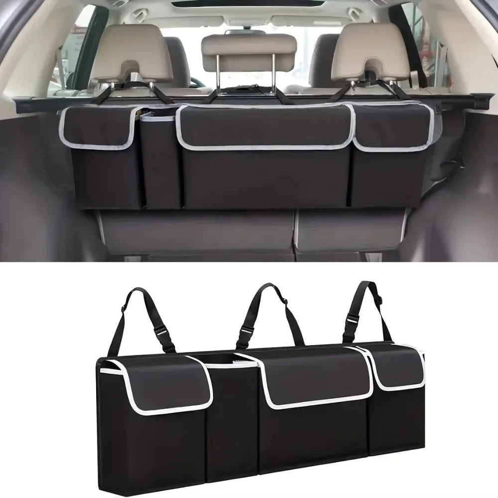 Versatile Oxford Cloth Car Trunk Storage Bag Rear Seat Back Hanging Vehicle Organizer Box for Automobile Interior Imagen secundaria del producto