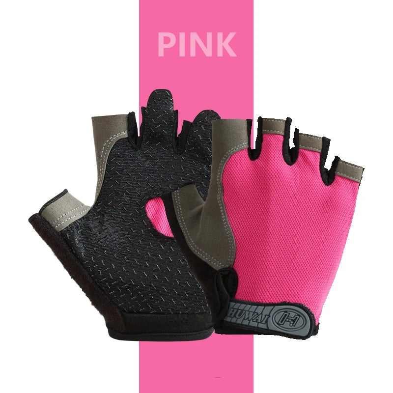 Anti-Slip Breathable Workout Gloves, Fingerless Fitness Training Gym Gloves for Men Women Bodybuilding Cycling Exercise