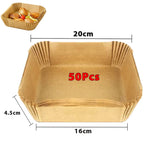 50/100Pcs Air Fryer Disposable Paper Non-Stick Airfryer Baking Papers Round Air-Fryer Paper Liners Paper Kitchen Accessories
