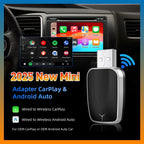 2 in 1 AI Box Mini Adapter Wired to Wireless Carplay&Android Auto Compatible with 99% of Cars Plug and Play WiFi Smart Dongle