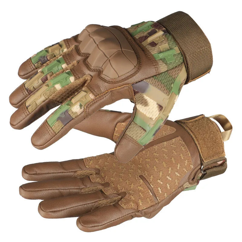 Tactical Full Finger Gloves for Men Ultimate Impact Protection Gloves Non-Slip Riding Shooting Fishing Multi-functional Gloves