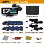 8 Parktronic Parking Sensors Kit Reversing Front and Rear Car Backup Radar Detector Backing Assistance Sound Aler AID