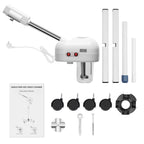 750ml Ozone Facial Steamer Height Adjustable Sprayer 360° Rotatable Movable Skin Care Equipment for Salon Beauty Spa White/Black