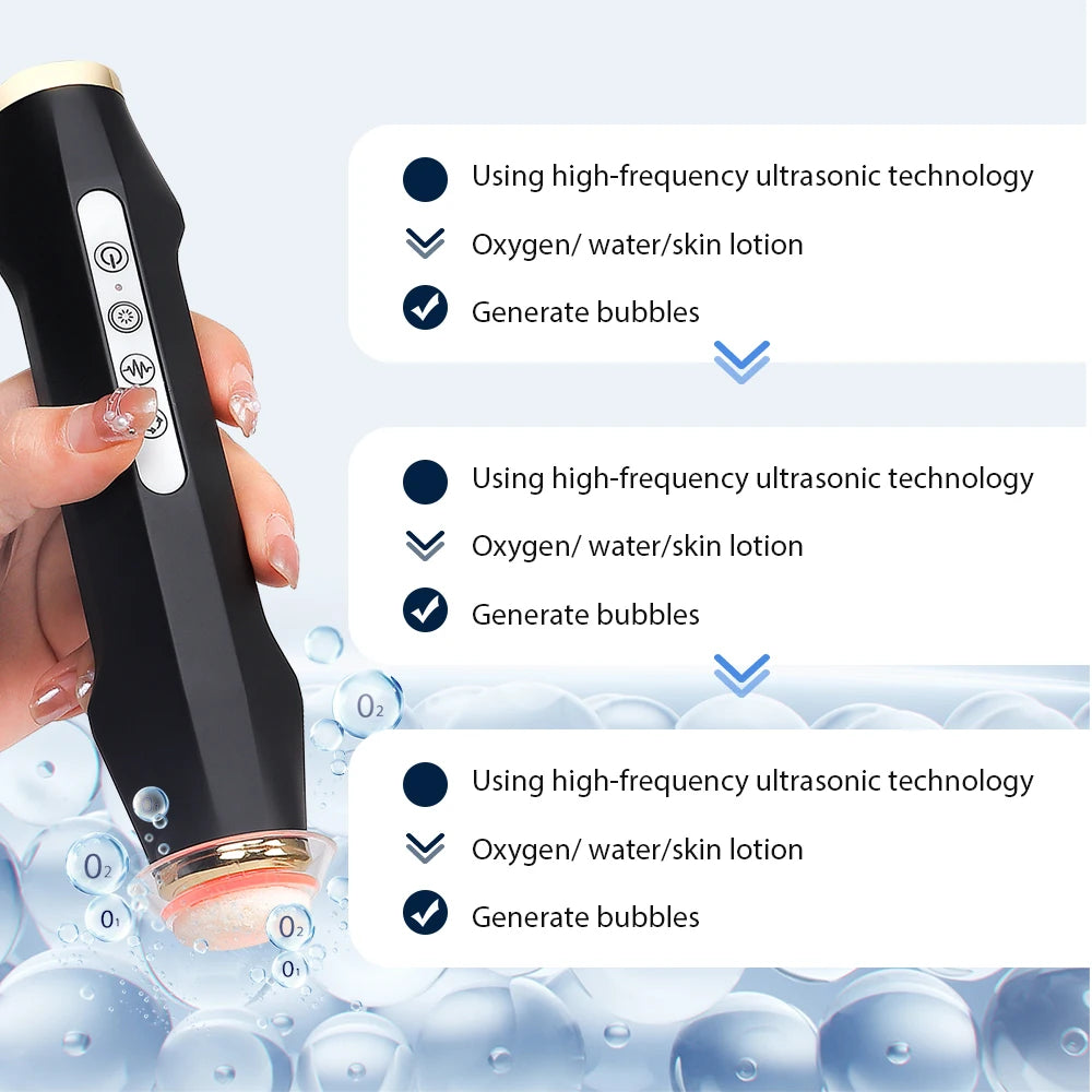 Portable Oxygen Bubble Pen CO2 Oxygen Handheld Facial CO2 Gel Facial Skin Care Device Facial SPA Oxygen Bubble Facial Machine