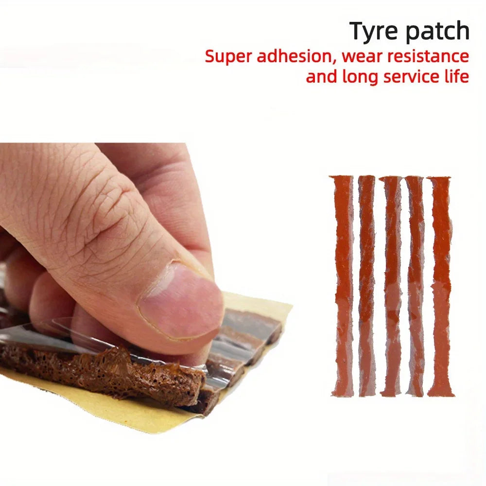 Car Motorcycle Tire Repair Kit Puncture Plug Tools Tyre Puncture Emergency for Tire Strips Stirring Glue Repair Tool Kit