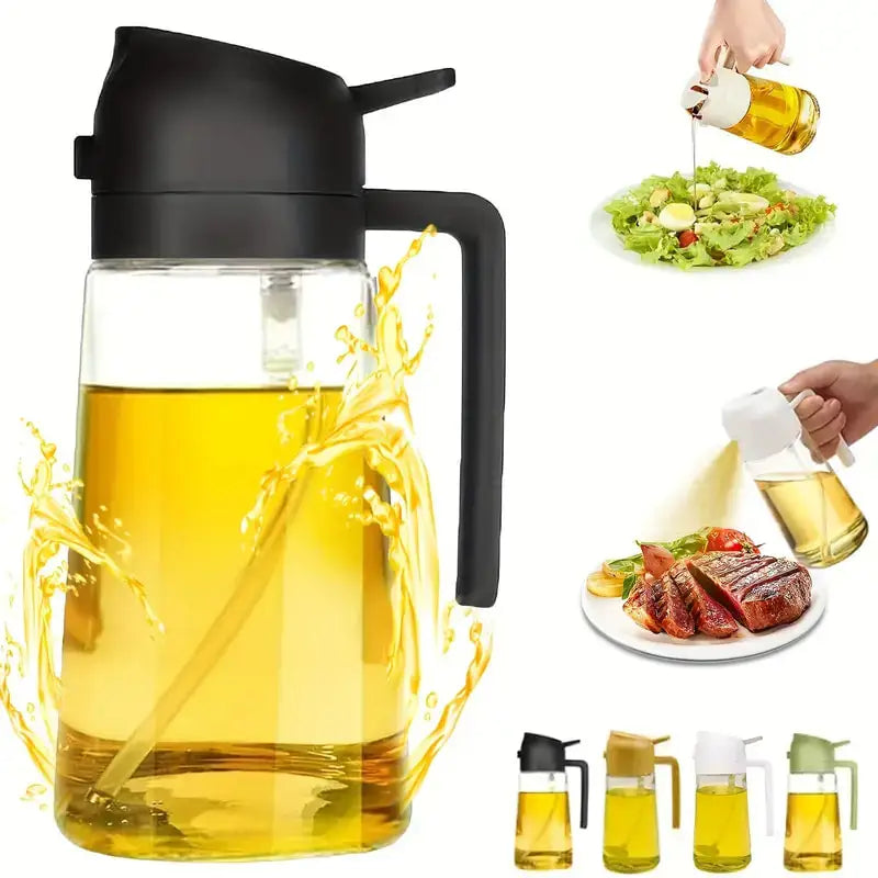 2-in-1 Kitchen Oil Sprayer and Dispenser Bottle, Plastic Oil Mister for Cooking, BBQ, Baking, Roasting and Picnic Imagen secundaria del producto