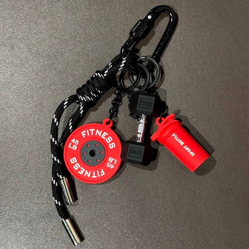 Fitness Keychain for Gym Lovers Premium Gift Sports Enthusiasts Accessories for Workout Bags Water Bottles D-shaped Buckle Imagen secundaria del producto