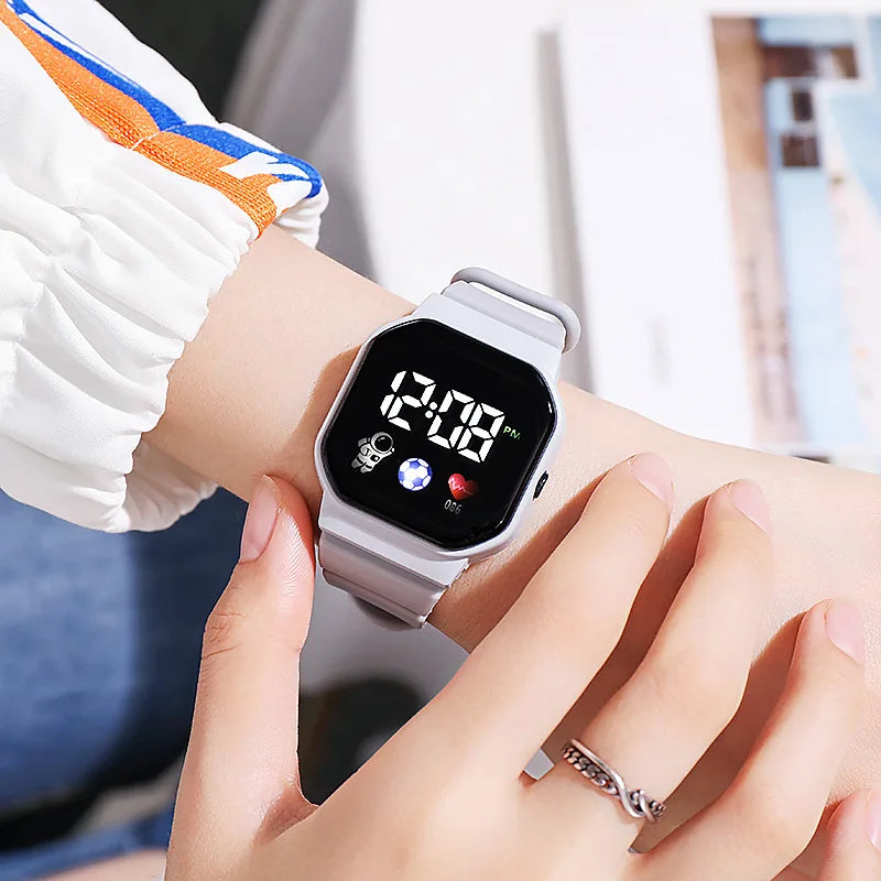 Kids Watch Sport LED Digital Watches Football Silicone Strap Waterproof Electronic Wristwatch for Children Boys Girls Gifts