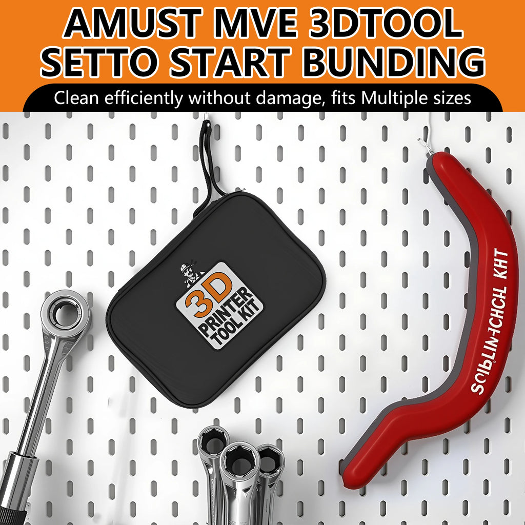 3D Printer Tool Kit 34PCS Maintenance with Nozzle Cleaning Tools, Scraper, Brushes, File Set, Cutter, Knife for FDM/SLA Printers