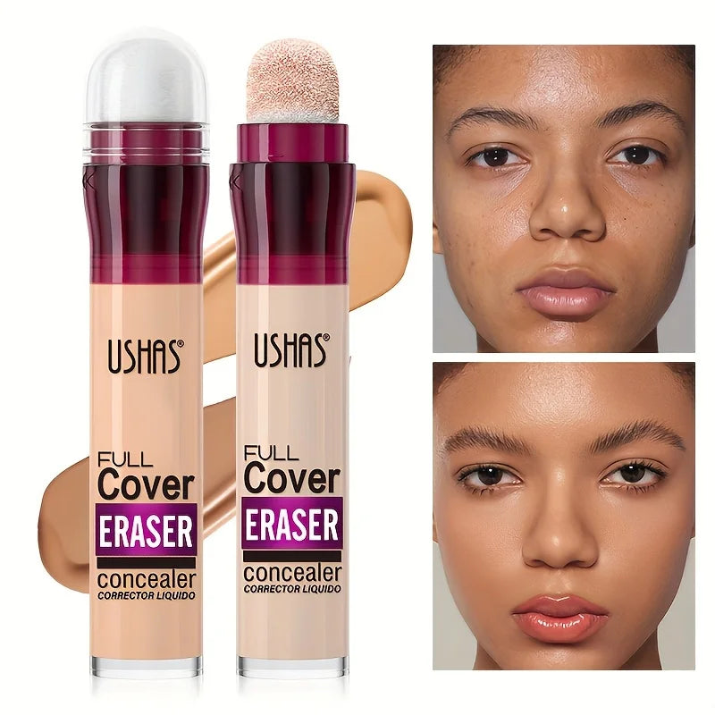 New Sponge Head Concealer for Dark Circles Freckles Acne Pigmentation and Blemishes Long Lasting Moisturizing Liquid Foundation Imagen principal del producto