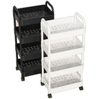 5-layer Multi-function Multifunctional Rolling Storage Cart,Open Shelves for Living Spaces Book Display,Ideal ForKitchen,Bedroom