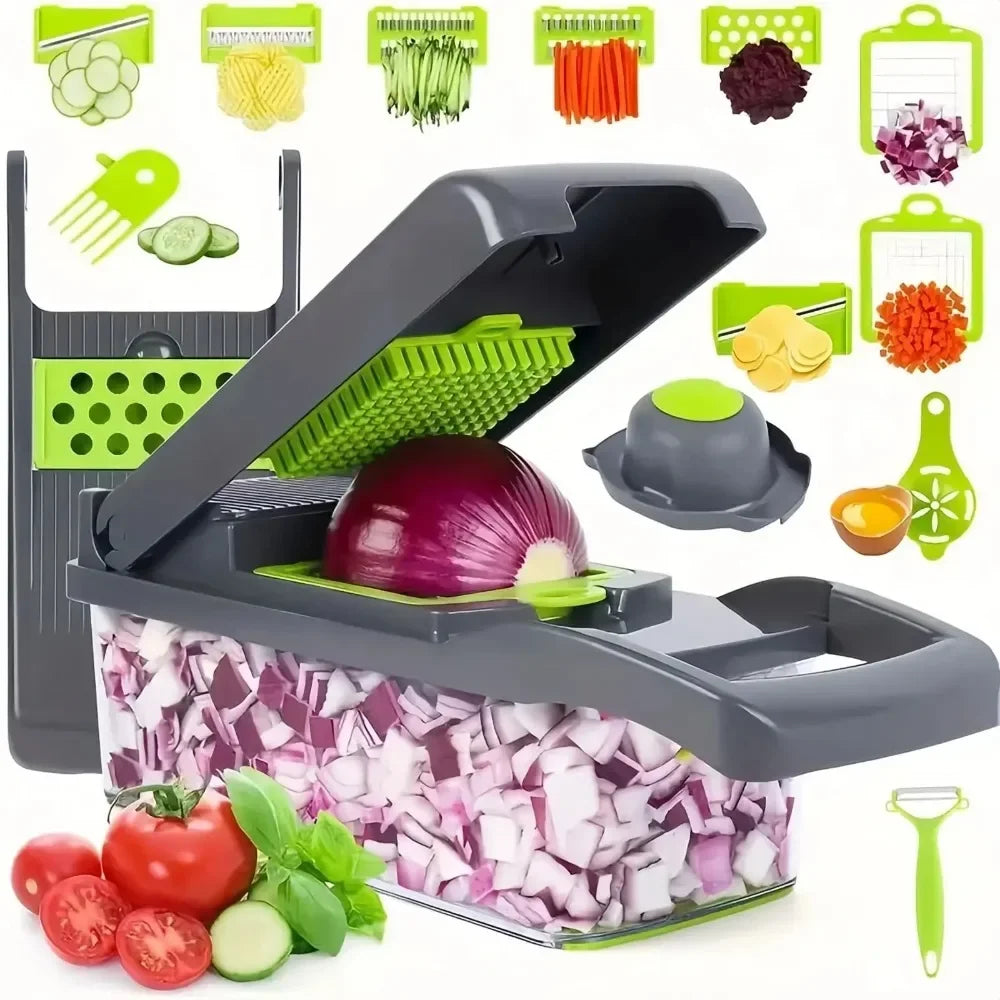 Multifunctional Vegetable Chopper Handle Food Grate Food Chopper Vegetable Slicer Dicer Cut 14/16 in 1 Kitchen Items Cocina Imagem principal do produto