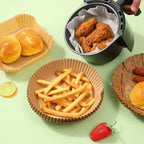 1/100PCS Air Fryer Disposable Paper Square Round Baking Paper Barbecue Plate NonStick Mat Kitchen Oven Oil Absorbing Paper Tool