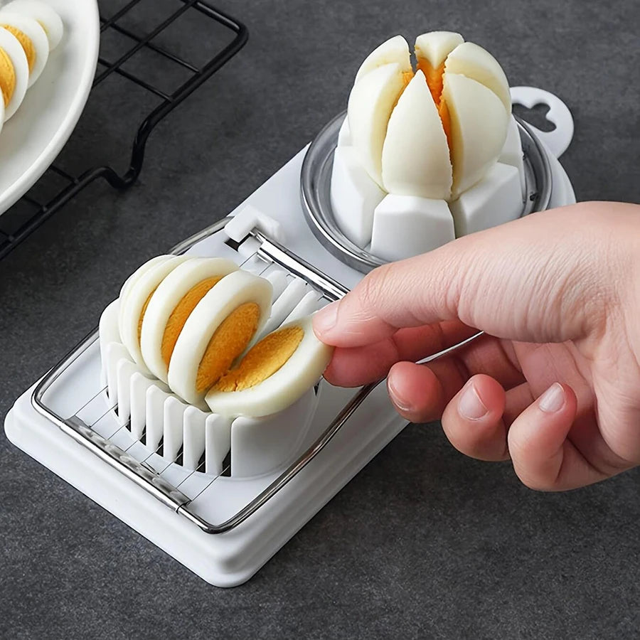 Multifunctional PP Base egg cutter 2-in-1 stainless steel wire pull egg cutter for hanging high-quality kitchen accessory tools Imagen principal del producto