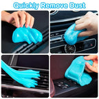 Biodegradable Auto Detailing Slime for Air Vent Console Eco-Friendly Deep Cleaning Gel for Electronics Home Office
