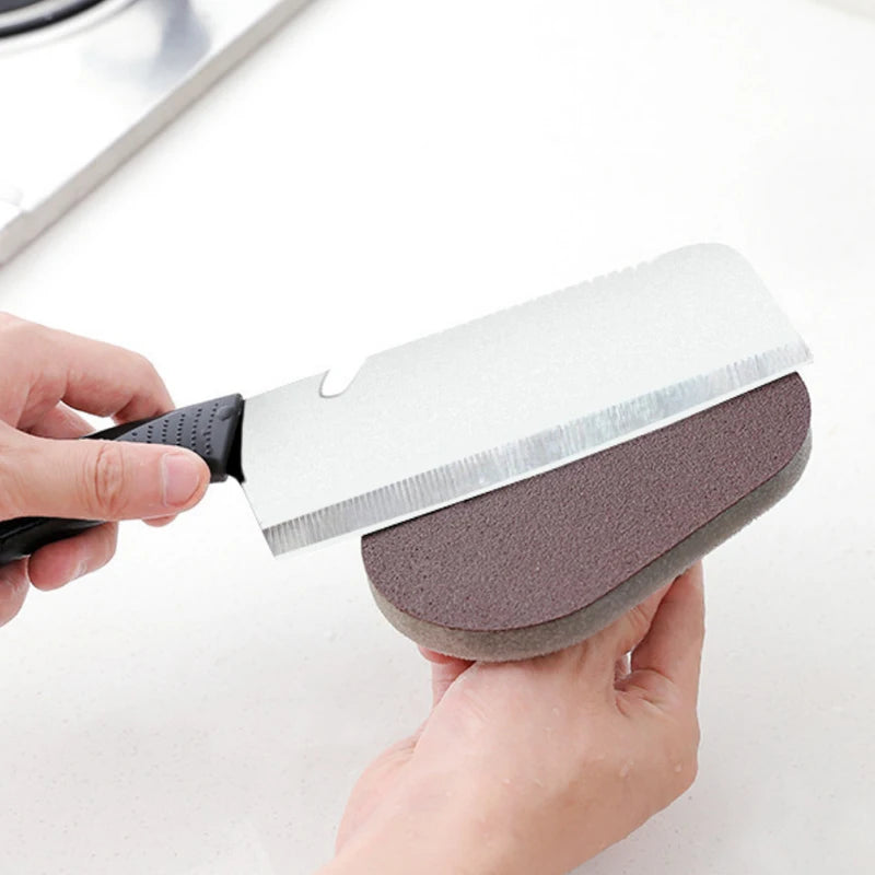 Magic Emery Sponge Brush Wipe Eraser Cleaner Kitchen Bath Rust Strong Decontamination Cleaning Tools With Handle Household Tools Imagen secundaria del producto