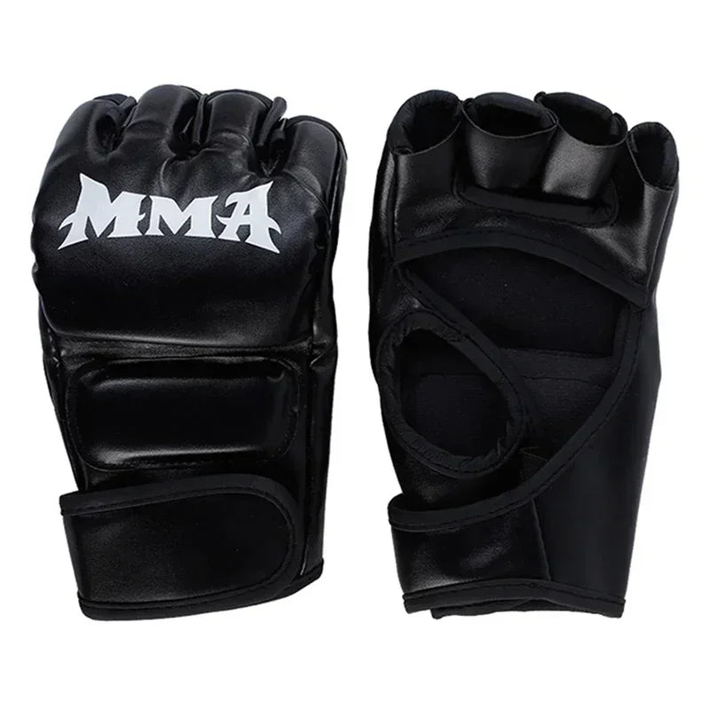 Professional Boxing Training Gloves Half Finger Leather Cushion for Adult Sanda Boxing UFC Training Sandbag Knuckles