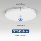 LED Ceiling Light Auto PIR Motion Sensor Smart Home Lighting 13W 18W 24W 36W  Radar Ceiling Lamp For Indoor Bedroom Room Hallway