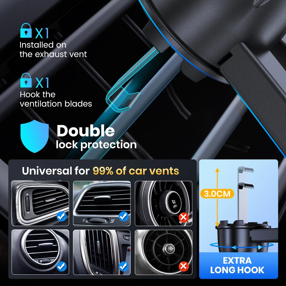 TOPK Car Phone Holder Air Vent Suction Cup Mount for iPhone Xiaomi Samsung Auto Mobile Support GPS Stand Dashboard Bracket