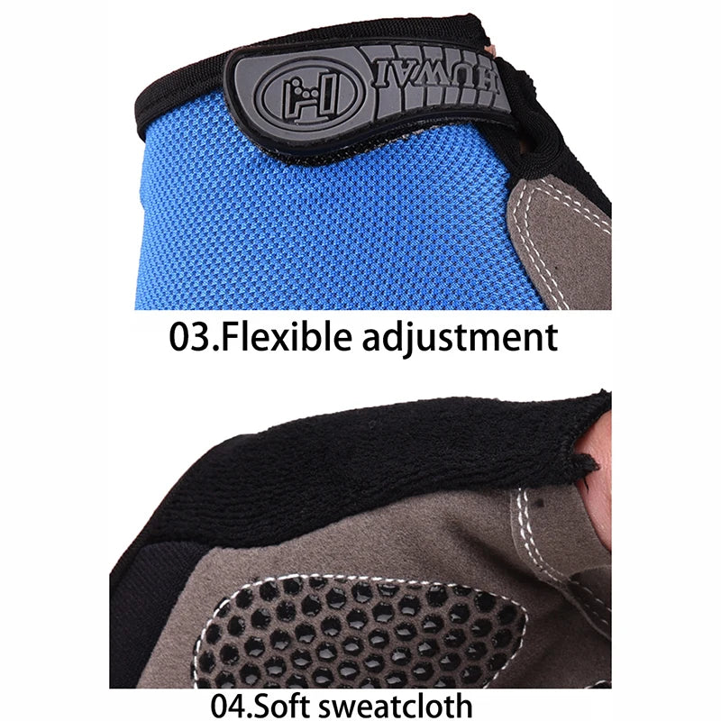 Anti-Slip Breathable Workout Gloves, Fingerless Fitness Training Gym Gloves for Men Women Bodybuilding Cycling Exercise