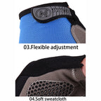 Anti-Slip Breathable Workout Gloves, Fingerless Fitness Training Gym Gloves for Men Women Bodybuilding Cycling Exercise