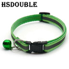 2Pcs/Pack 12 Colors Reflective Adjustable Cats And Small Dogs Collars With Bells Pet Supplies